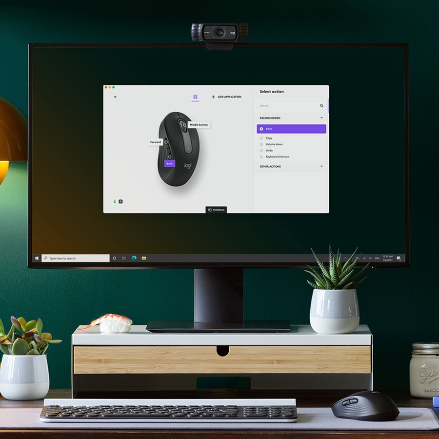 Logitech Signature M650 L Full Size Wireless Mouse - For Large Sized Hands, 2-Year Battery, Silent Clicks, Customizable Side Buttons, Bluetooth, Multi-Device Compatibility (Graphite)