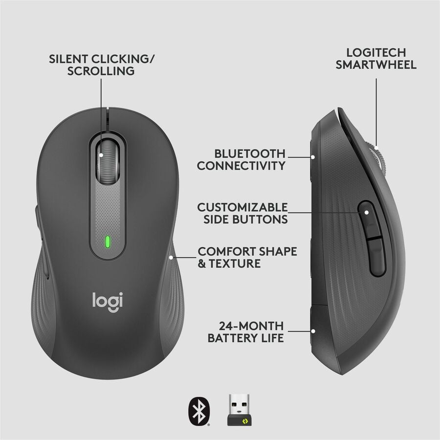 Logitech Signature M650 L pour les entreprises (graphite) - Boîte marron