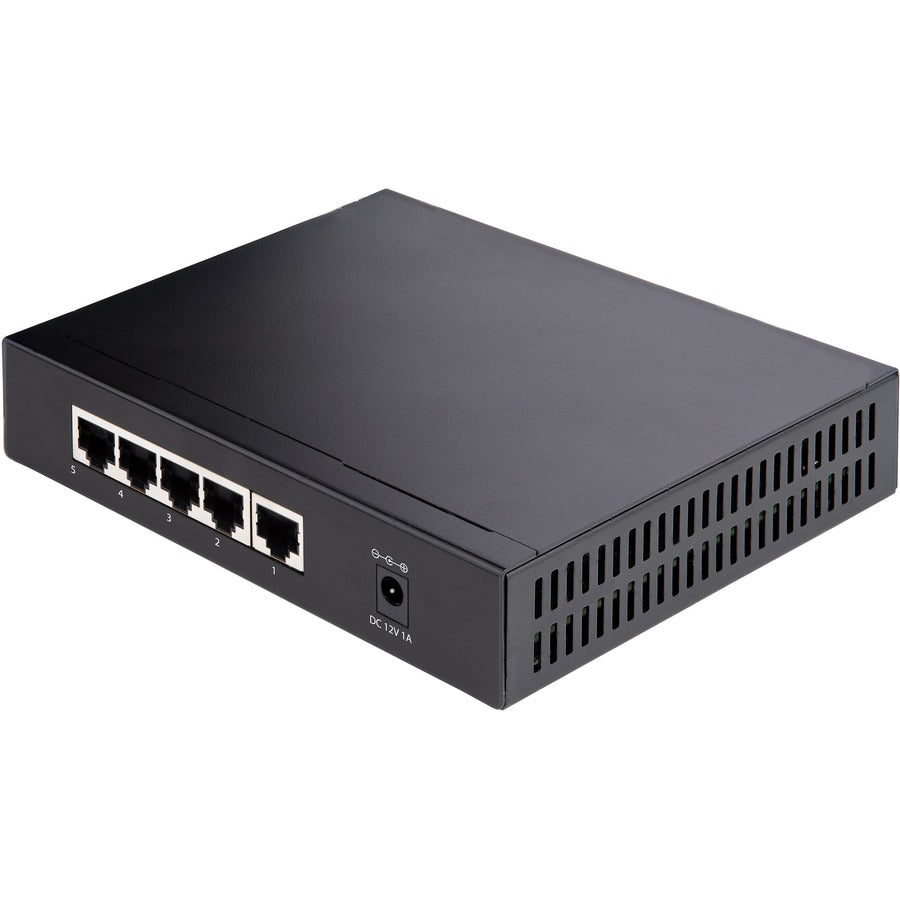 StarTech.com Unmanaged 2.5G Switch, 5 Port 2.5GBASE-T Unmanaged Ethernet Switch, Desk | Wall Mount Kit, Compatible w/ 10/100/1000Mbps devices