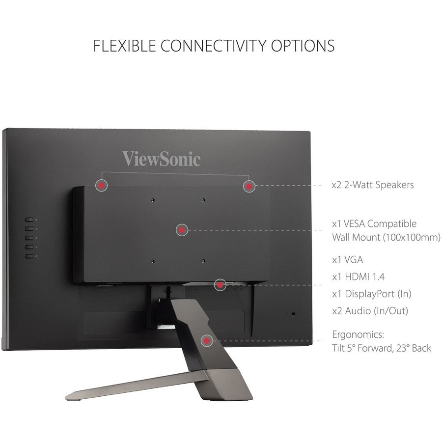 ViewSonic Entertainment VX2267-MHD 22" Class Full HD LED Monitor - 16:9 - Black