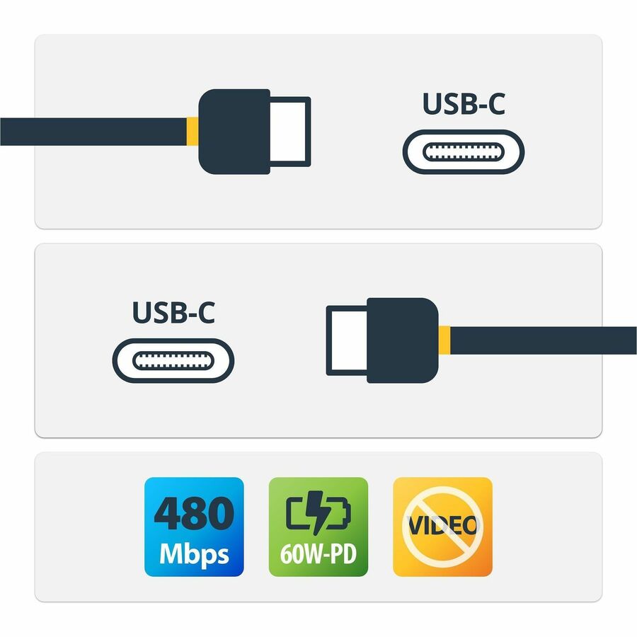 StarTech.com 20in (50cm) USB C Charging Cable, Coiled Heavy Duty Fast Charge & Sync USB-C Cable, High Quality USB 2.0 Type-C Cable, Black