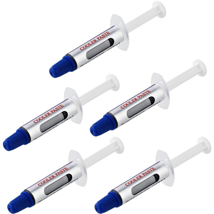 Pâte thermique StarTech.com, lot de 5 seringues (1,5 g/unité), composé dissipateur thermique à base d'oxyde métallique, pâte pour processeur