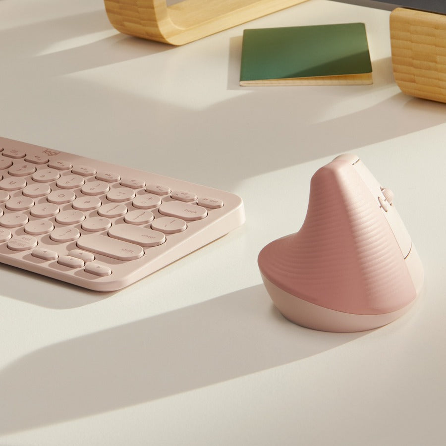 Logitech Lift Vertical Ergonomic Mouse (Rose)