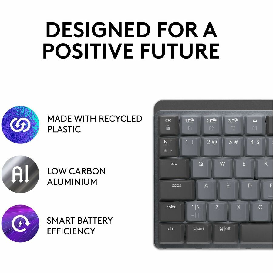Logitech MX Mechanical Mini Minimalist Wireless Illuminated Keyboard (Linear) (Graphite)