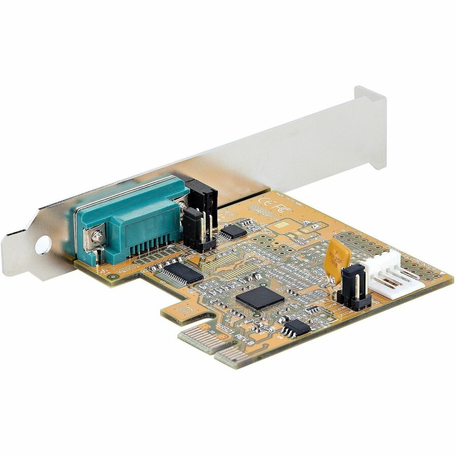 StarTech.com Carte série PCI Express 1 port, PCIe vers RS232 (DB9), UART 16C1050, rétention COM, profil bas, Windows et Linux