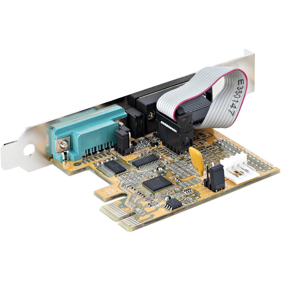 StarTech.com Carte série PCI Express 2 ports, double port PCIe vers RS232 (DB9), UART 16C1050, rétention COM, Windows et Linux