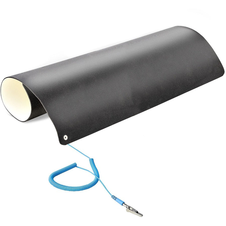 Tapis antistatique StarTech.com 58 x 119 cm, tapis ESD pour réparation électronique sur table ou bureau, surface de travail flexible, fil de terre amovible