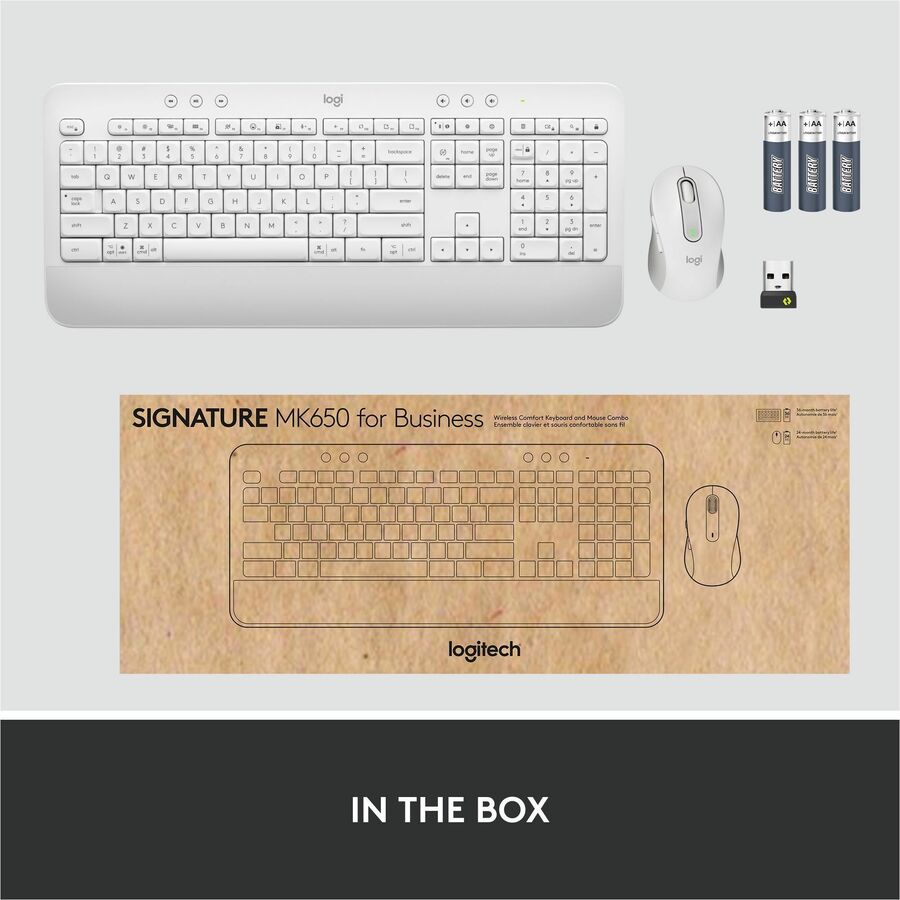 Ensemble souris et clavier sans fil Logitech Signature MK650 pour entreprise