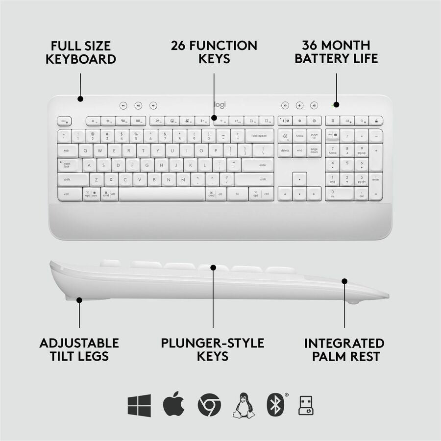 Ensemble souris et clavier sans fil Logitech Signature MK650 pour entreprise