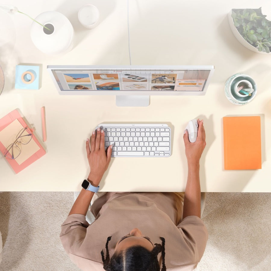 Logitech Lift pour Mac (blanc cassé)