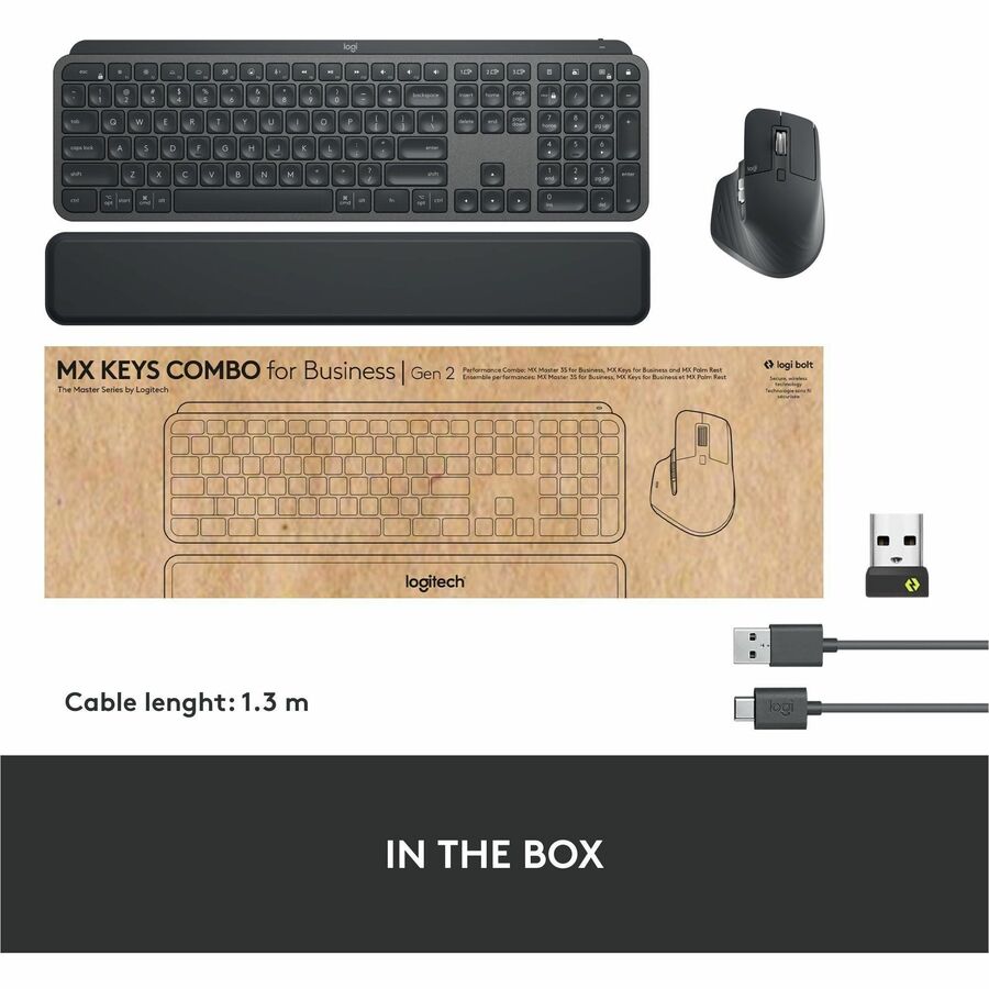 Ensemble clavier et souris Logitech MX Keys pour entreprise