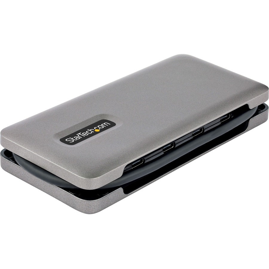 StarTech.com 4-Port USB-C Hub, USB 3.2 Gen 2, 10Gbps, 100W Power Delivery Pass-Through, 12.6in (32cm) Cable, Portable USB Expansion Hub