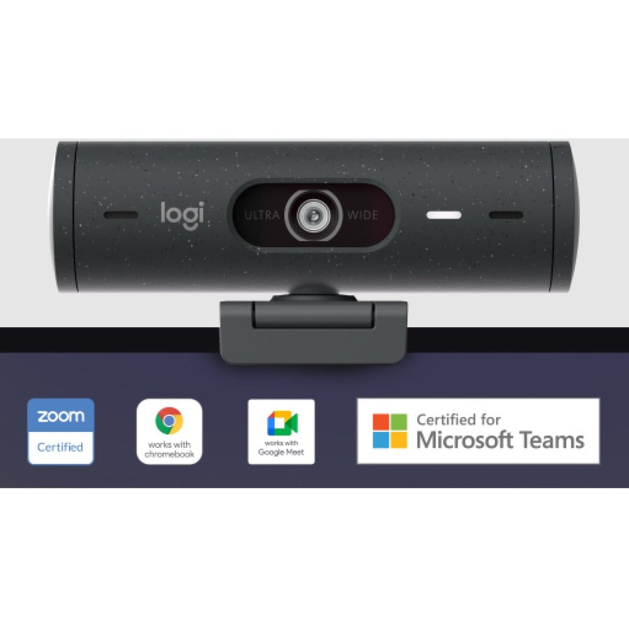 Webcam Logitech BRIO 500 - 4 mégapixels - 60 ips - Graphite - USB Type C
