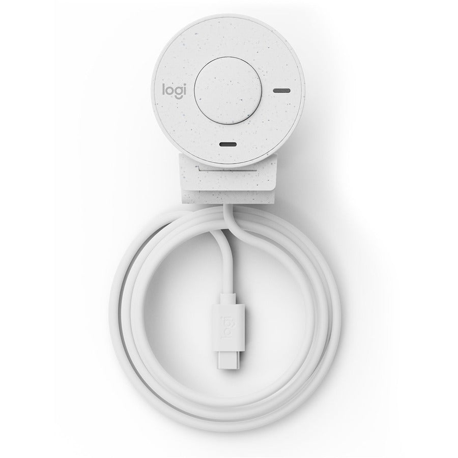 Webcam Logitech BRIO - 2 mégapixels - 30 ips - Blanc cassé - USB Type C - Vente au détail