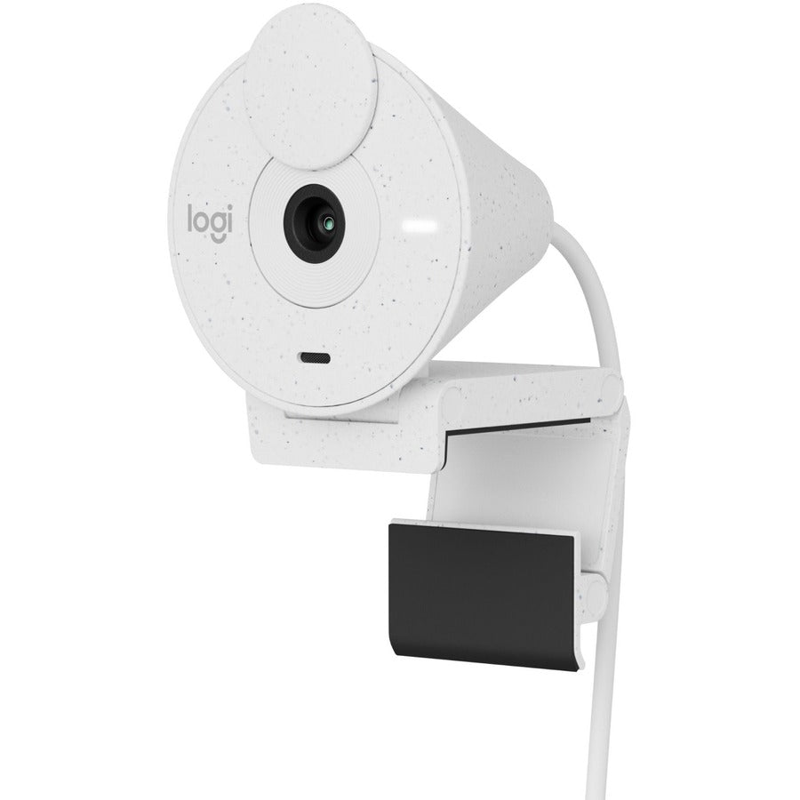 Webcam Logitech BRIO - 2 mégapixels - 30 ips - Blanc cassé - USB Type C - Vente au détail