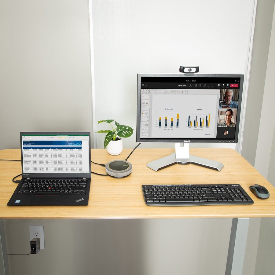 Station d'accueil pour haut-parleur USB-C StarTech.com, mini-station d'accueil audio/conférencière portable, VGA/HDMI 4K, hub USB, Teams/Zoom/Softphone