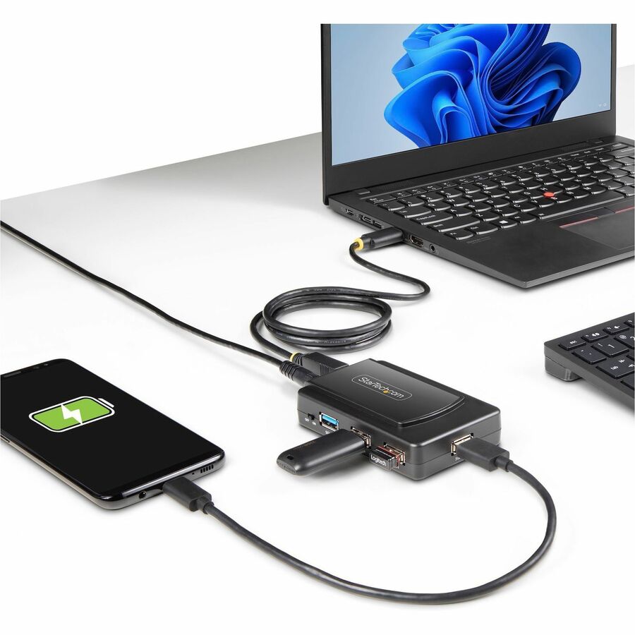 StarTech.com Hub USB 7 ports, USB 3.0 5 Gbit/s, USB-A vers 7 ports USB-A, hub d'extension USB-A auto-alimenté avec alimentation 35 W