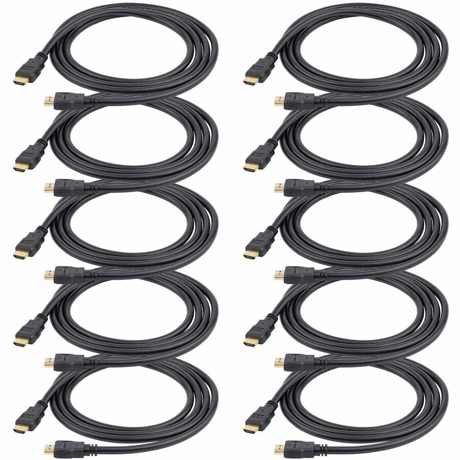 6ft HDMI Cable, 10 Pack, 4K High Speed HDMI Cable with Ethernet, Ultra HD 4K 30Hz Video, Black HDMI 1.4 Monitor Cord