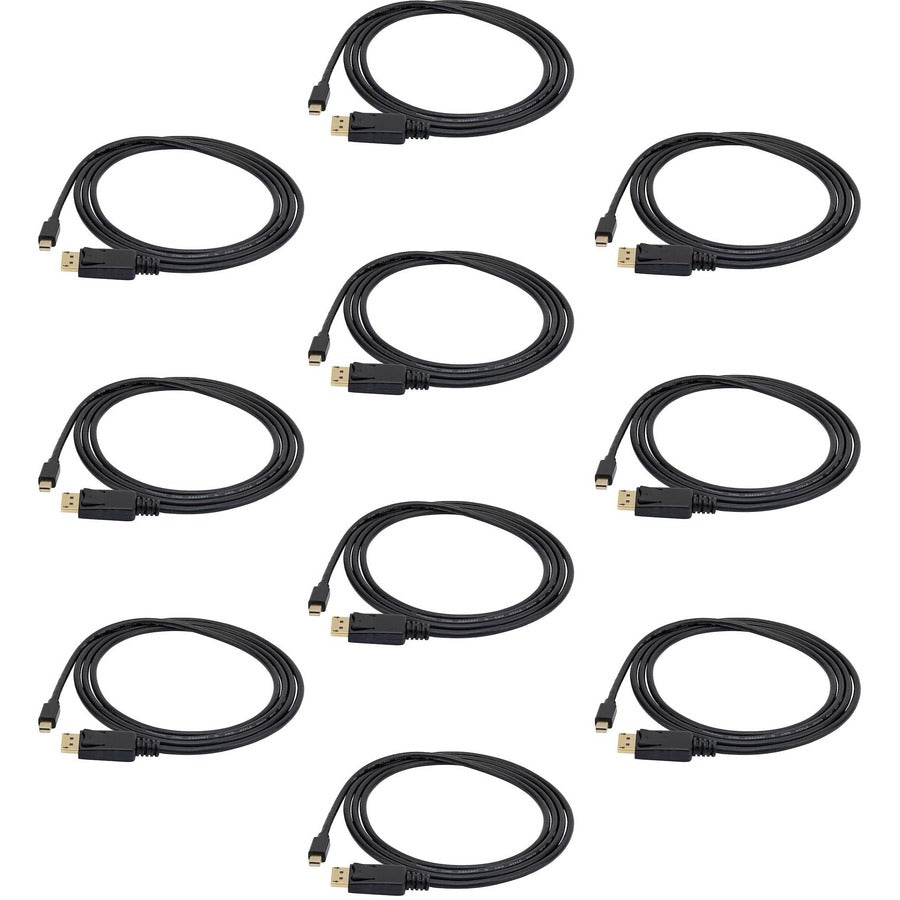 StarTech.com 6ft Mini DisplayPort to DisplayPort 1.2 Cable, 10 Pack, 4K x 2K mDP to DisplayPort Adapter Cable, Mini DP to DP Cord