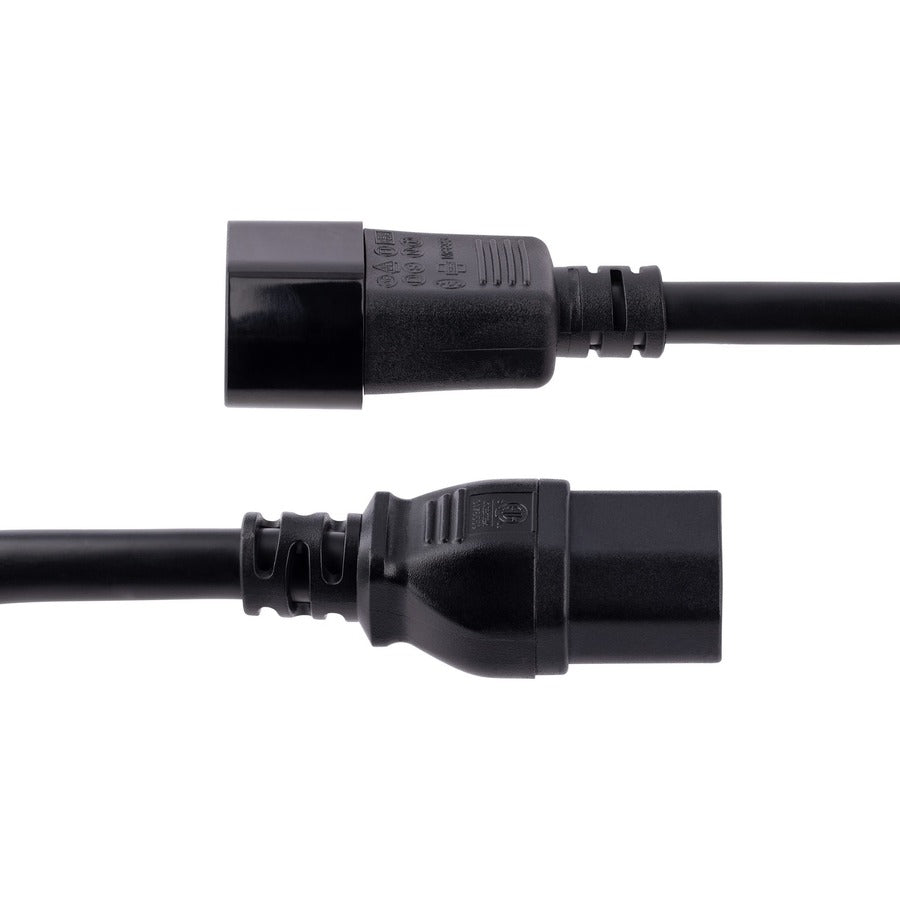 10ft Heavy Duty C14 to C15 Extension Cord - Black