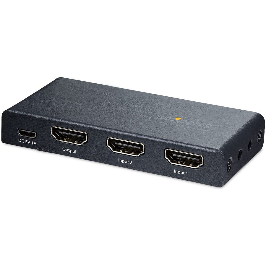 Commutateur HDMI 8K StarTech.com 2 ports, commutateur HDMI 2.1 4K 120 Hz/8K 60 Hz UHD, HDR10+, 2 entrées 1 sortie, commutation de source automatique/manuelle