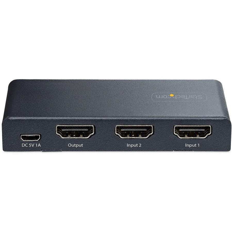 Commutateur HDMI 8K StarTech.com 2 ports, commutateur HDMI 2.1 4K 120 Hz/8K 60 Hz UHD, HDR10+, 2 entrées 1 sortie, commutation de source automatique/manuelle