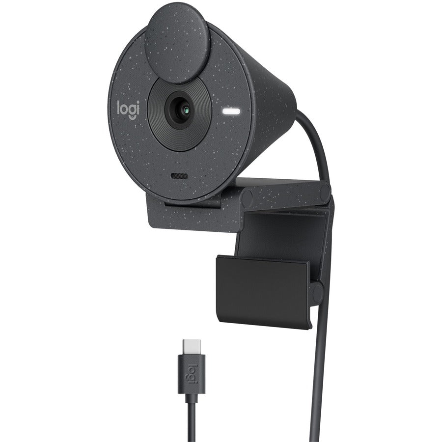 Webcam Logitech BRIO - 2 mégapixels - 30 ips - Graphite - USB Type C - Vente au détail