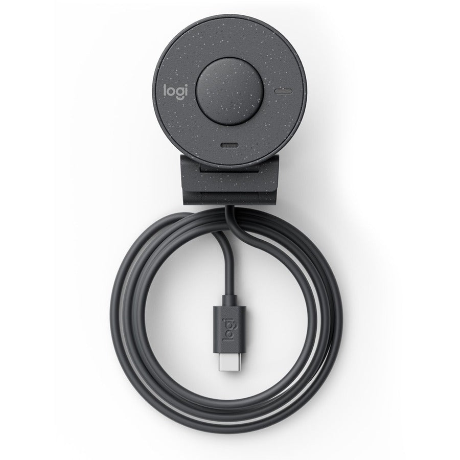 Webcam Logitech BRIO - 2 mégapixels - 30 ips - Graphite - USB Type C - Vente au détail