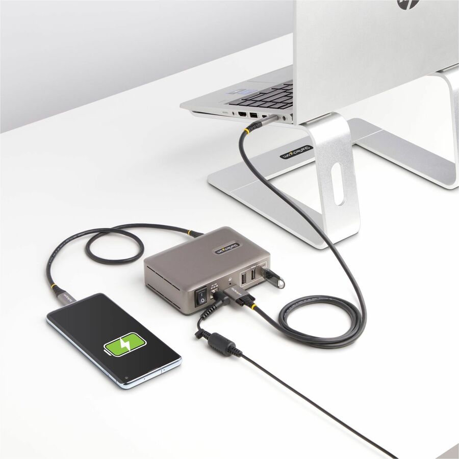 StarTech.com Hub USB-C 10 ports, 8 ports USB-A + 2 ports USB-C, auto-alimenté avec alimentation 65 W, USB 3.1 10 Gbit/s, pour ordinateur de bureau/portable, avec chargeur