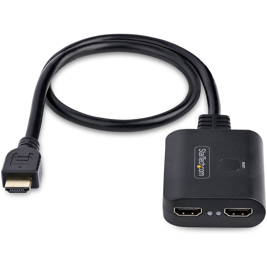 StarTech.com Répartiteur HDMI 2 ports, vidéo HDMI 2.0 4K 60 Hz, répartiteur HDMI 4K 1 entrée 2 sorties, répartiteur d'affichage/sortie HDMI 1x2, HDR/HDCP