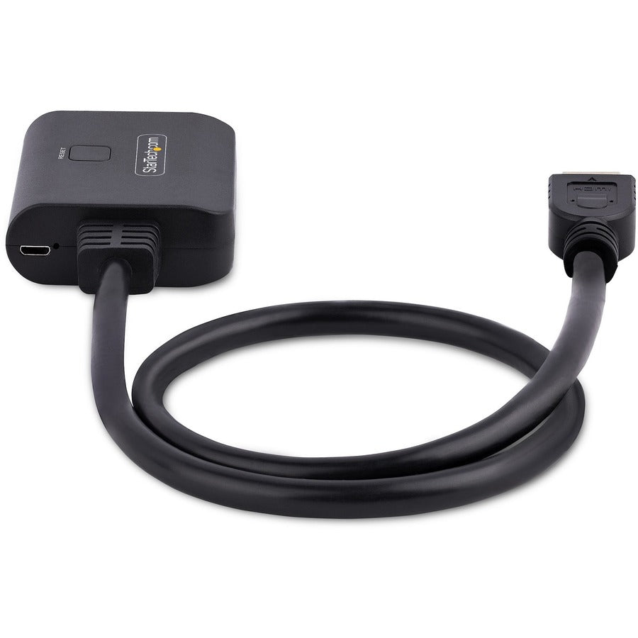 StarTech.com Répartiteur HDMI 2 ports, vidéo HDMI 2.0 4K 60 Hz, répartiteur HDMI 4K 1 entrée 2 sorties, répartiteur d'affichage/sortie HDMI 1x2, HDR/HDCP