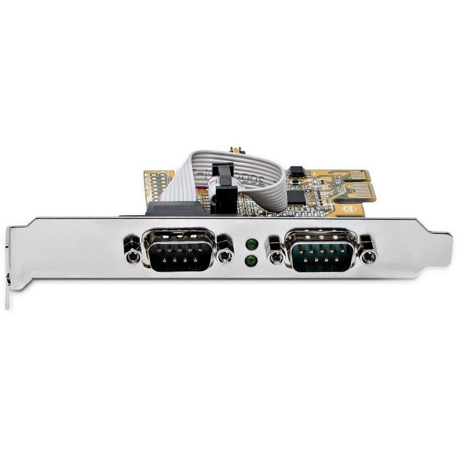 StarTech.com 2-Port PCI Express Serial Card, Dual Port PCIe to RS232 (DB9) Serial Card, 16C1050 UART, COM Retention, Windows & Linux
