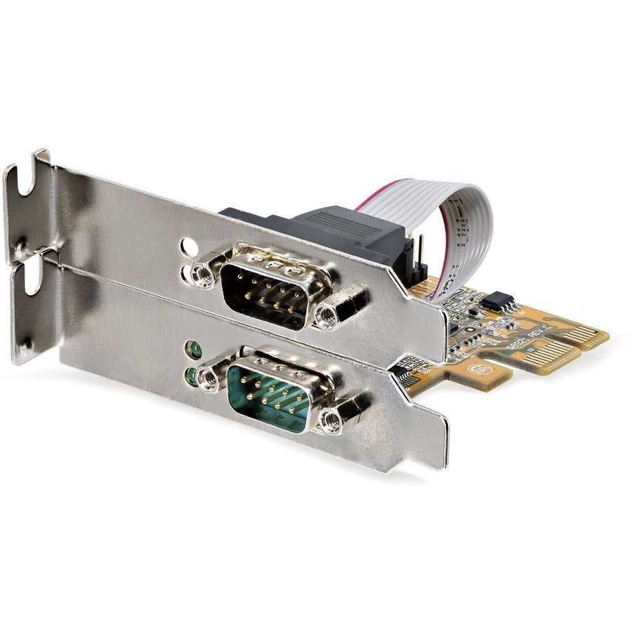 StarTech.com 2-Port PCI Express Serial Card, Dual Port PCIe to RS232 (DB9) Serial Card, 16C1050 UART, COM Retention, Windows & Linux