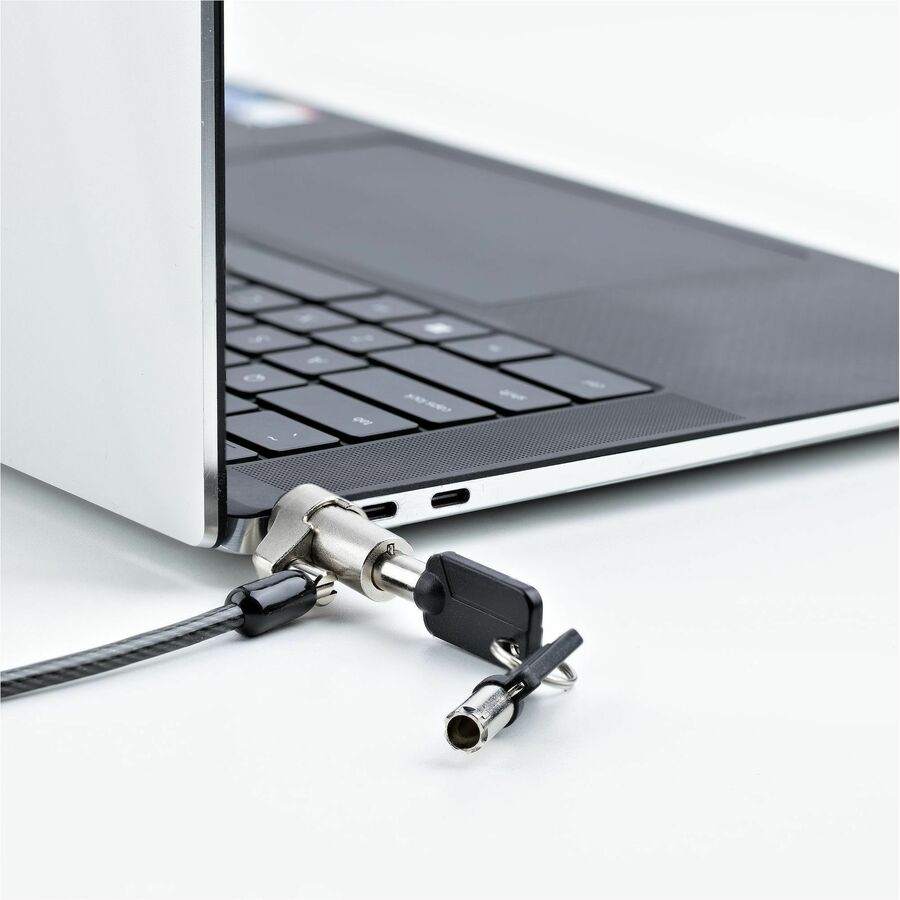 StarTech.com Laptop Cable Lock 6Ft Compatible w/ Noble Wedge®, Anti-Theft Keyed Lock, Security Cable Lock, Steel Cable Lock For Laptop