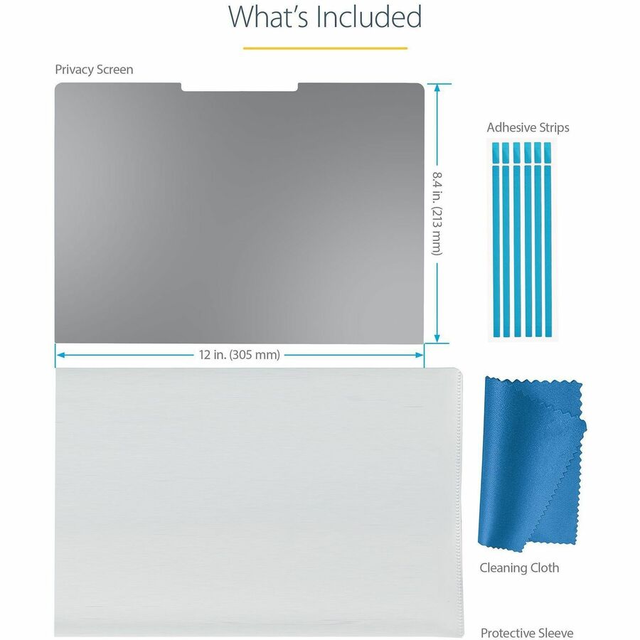 StarTech.com 13.5-inch Surface Laptop / Surface Book Privacy Screen, Anti-Glare Privacy Filter with 51% Blue Light Reduction, Matte Finish