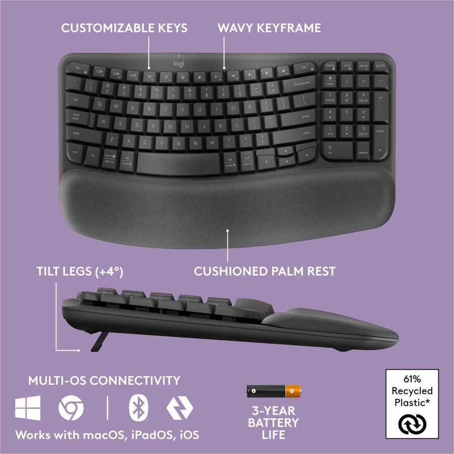 Logitech Wave Keys MK670 Keyboard & Mouse