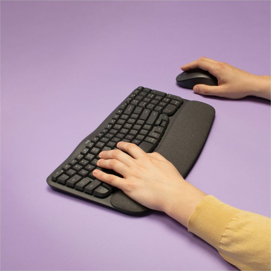 Logitech Wave Keys MK670 Keyboard & Mouse, Graphite