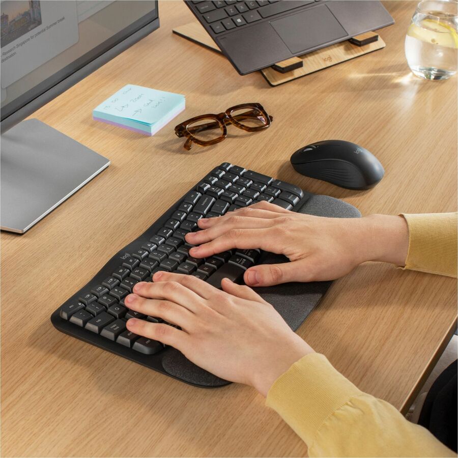 Logitech Wave Keys MK670 Keyboard & Mouse, Graphite