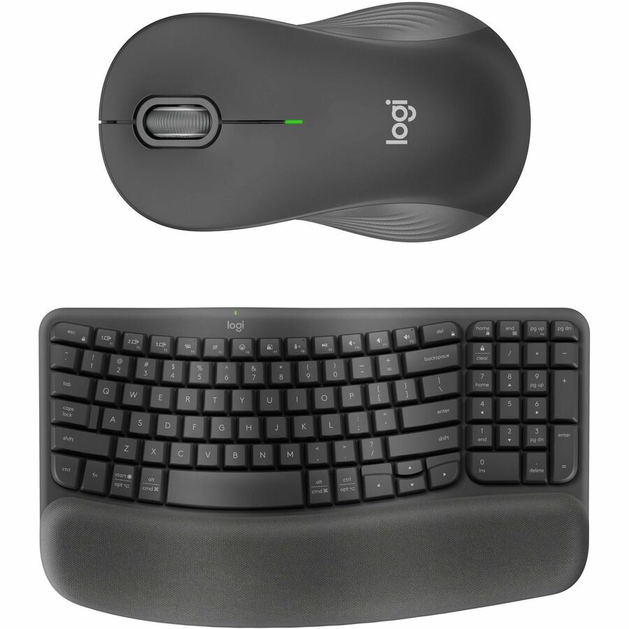 Logitech Wave Keys MK670 Keyboard & Mouse, Graphite