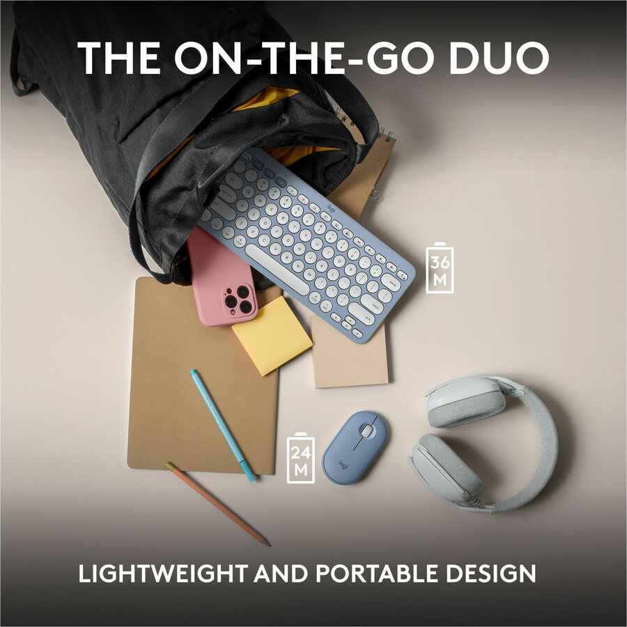 Ensemble clavier et souris sans fil Logitech Pebble 2 pour Mac