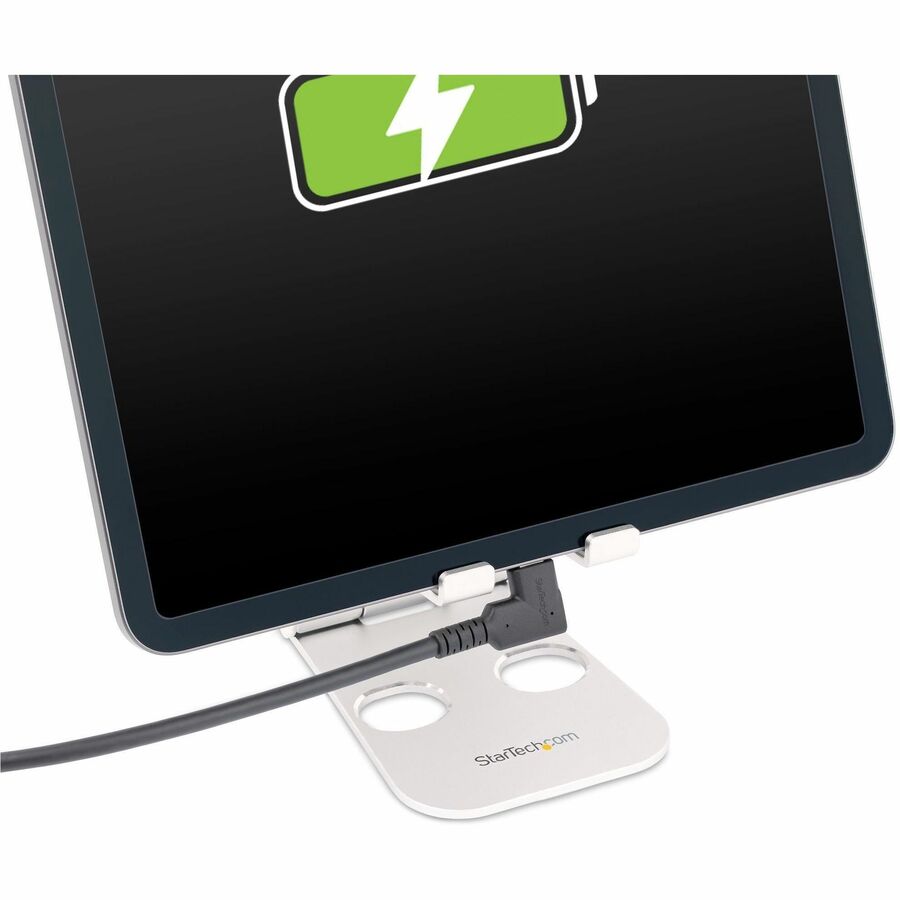 StarTech.com 1.6ft (50cm) Rugged Right Angle USB-C Cable, USB 3.2 Gen 2 (10 Gbps), USB C to C Data Transfer Cable, 100W PD, 4K 60Hz, 90 Degree USB-C Cable