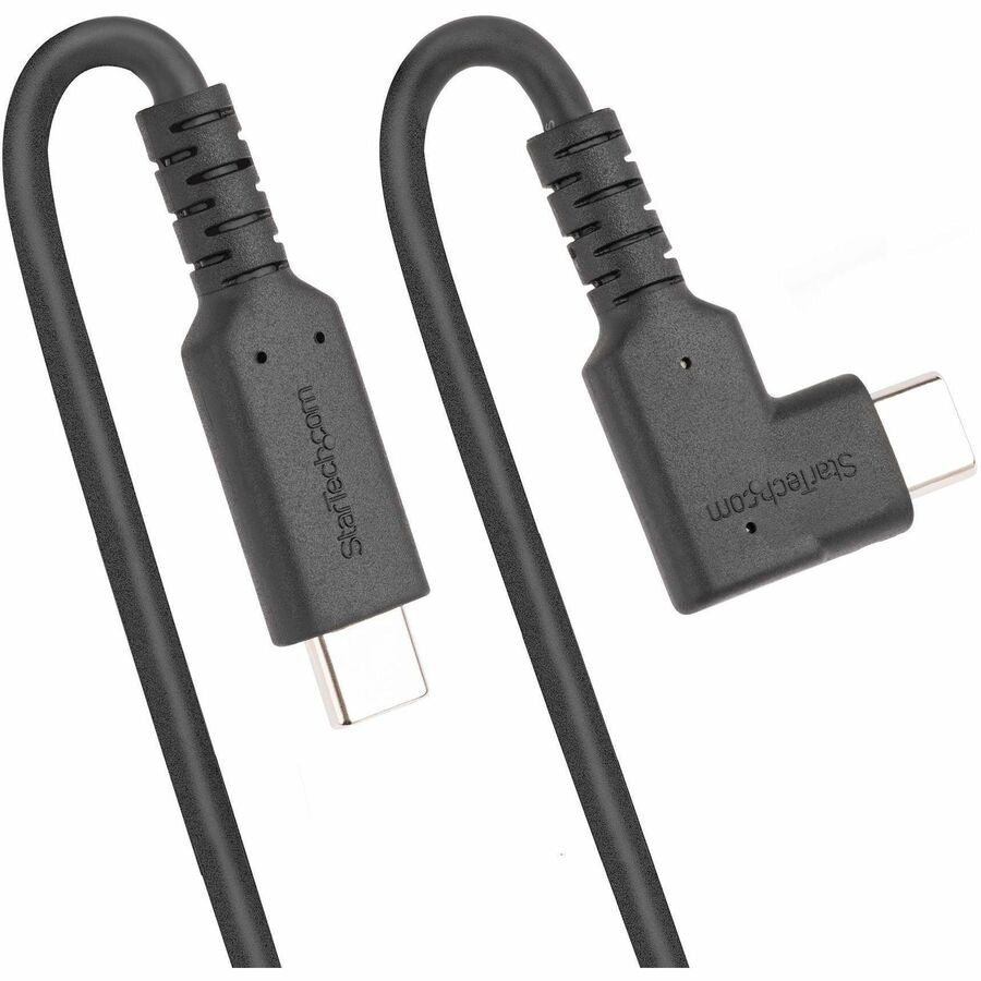 StarTech.com 3ft (1m) Rugged Right Angle USB-C Cable, USB 10 Gbps, USB C to C Data Transfer Cable, 100W PD, 4K 60Hz, 90 Degree USB-C Cable