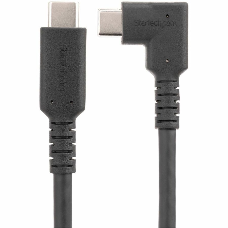 StarTech.com 3ft (1m) Rugged Right Angle USB-C Cable, USB 10 Gbps, USB C to C Data Transfer Cable, 100W PD, 4K 60Hz, 90 Degree USB-C Cable