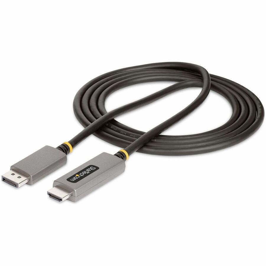 StarTech.com 6ft (2m) DisplayPort to HDMI Adapter Cable, 8K 60Hz, 4K 144Hz, HDR10, DP 1.4 to HDMI 2.1 Active Video Converter
