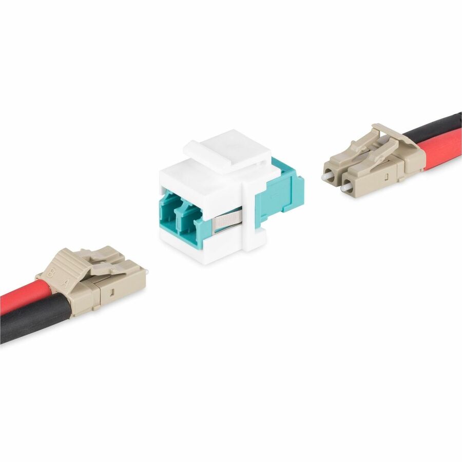 StarTech.com LC to LC Coupler, LC Fiber Coupler, LC/UPC Duplex Keystone Jack, Fiber Optic Keystone Coupler for Patch Panel