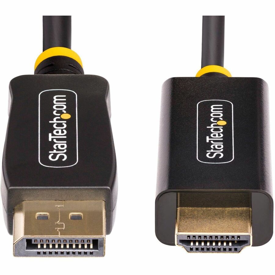 StarTech.com 3.3ft (1m) DisplayPort to HDMI Adapter Cable, 4K 60Hz with HDR, DP to HDMI 2.0b Cable, Active Video Converter