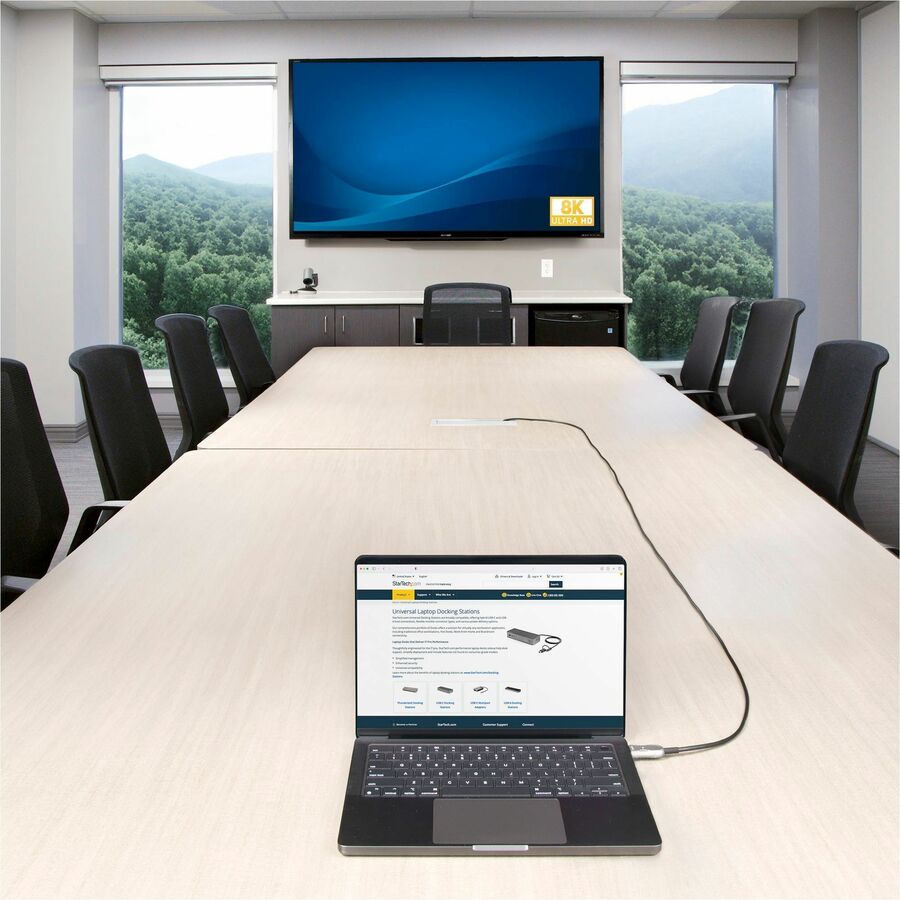 Câble optique actif hybride HDMI 2.1 (AOC) StarTech.com de 30,4 m (100 pi), CMP, certifié Plenum, câble HDMI 2.1/2.0 ultra haut débit 8K, 48 Gbit/s