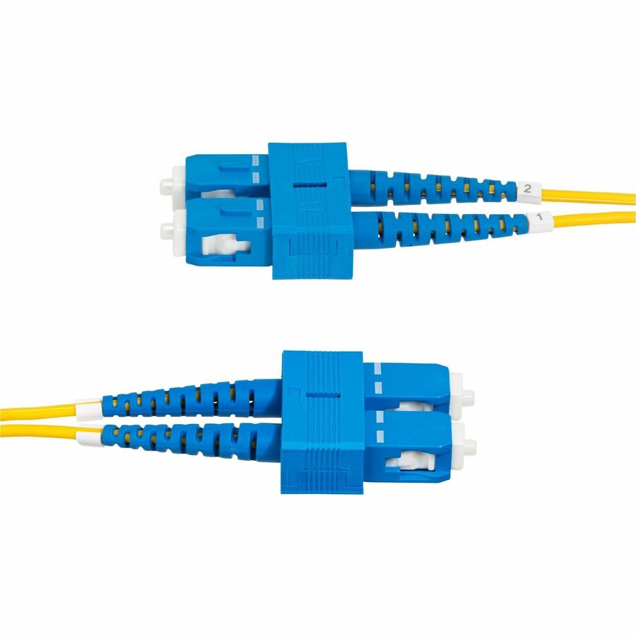 StarTech.com 2m (6.6ft) SC to SC (UPC) OS2 Single Mode Duplex Fiber Optic Cable, 9/125, 40G/100G, Low Insertion Loss, LSZH Jumper Cord