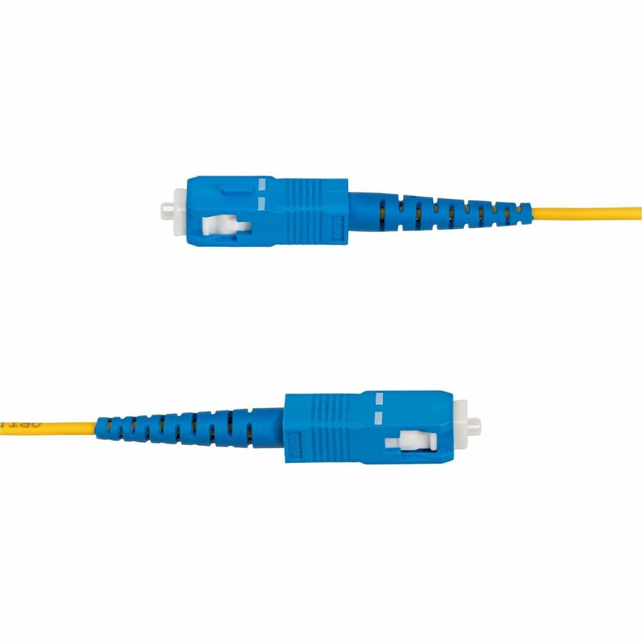 StarTech.com 15m (49.2ft) LC to SC (UPC) OS2 Single Mode Simplex Fiber Optic Cable, 9/125, 40G/100G, Low Insertion Loss, LSZH Jumper Cord