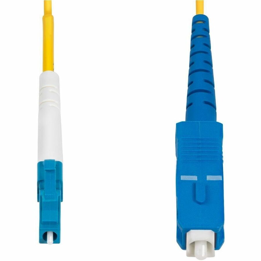 StarTech.com 15m (49.2ft) LC to SC (UPC) OS2 Single Mode Simplex Fiber Optic Cable, 9/125, 40G/100G, Low Insertion Loss, LSZH Jumper Cord